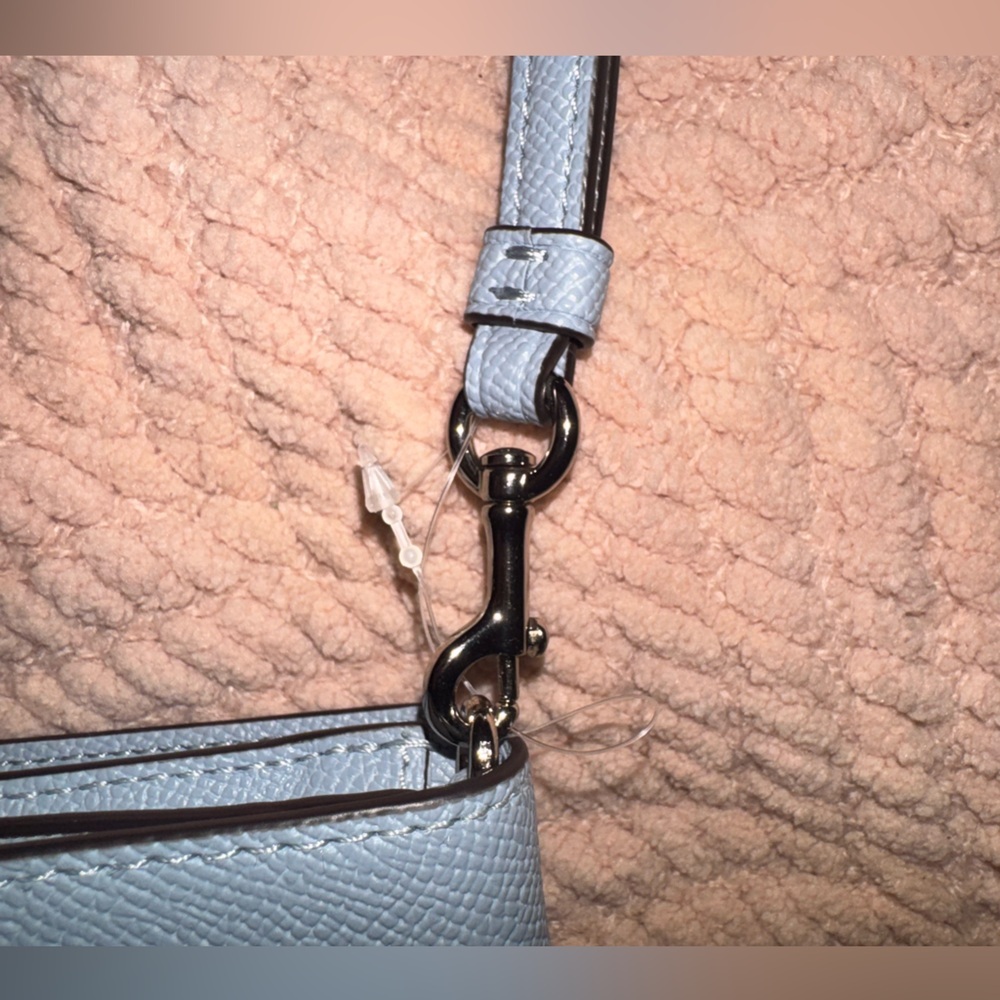 Coach Powder Blue Leather Wristlet Wallet w/ Strap NWOT - Picture 7 of 14